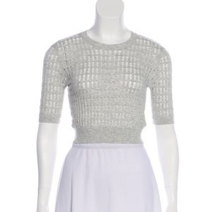 T by Alexander Wang Float Stitch Crop Sweater
